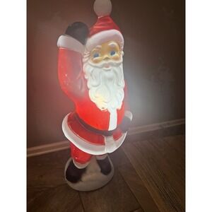 Vintage General Foam Dancing Twirling Santa Christmas Blow Mold Yard Decoration
